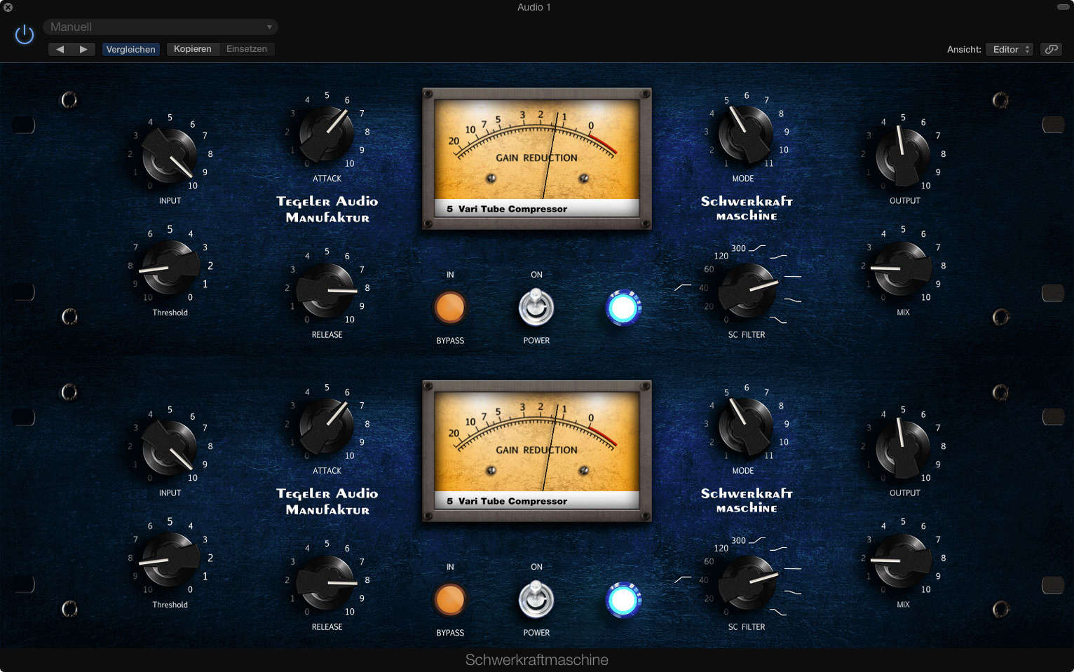 Schwerkraftmaschine Plug-in Dual-Mono